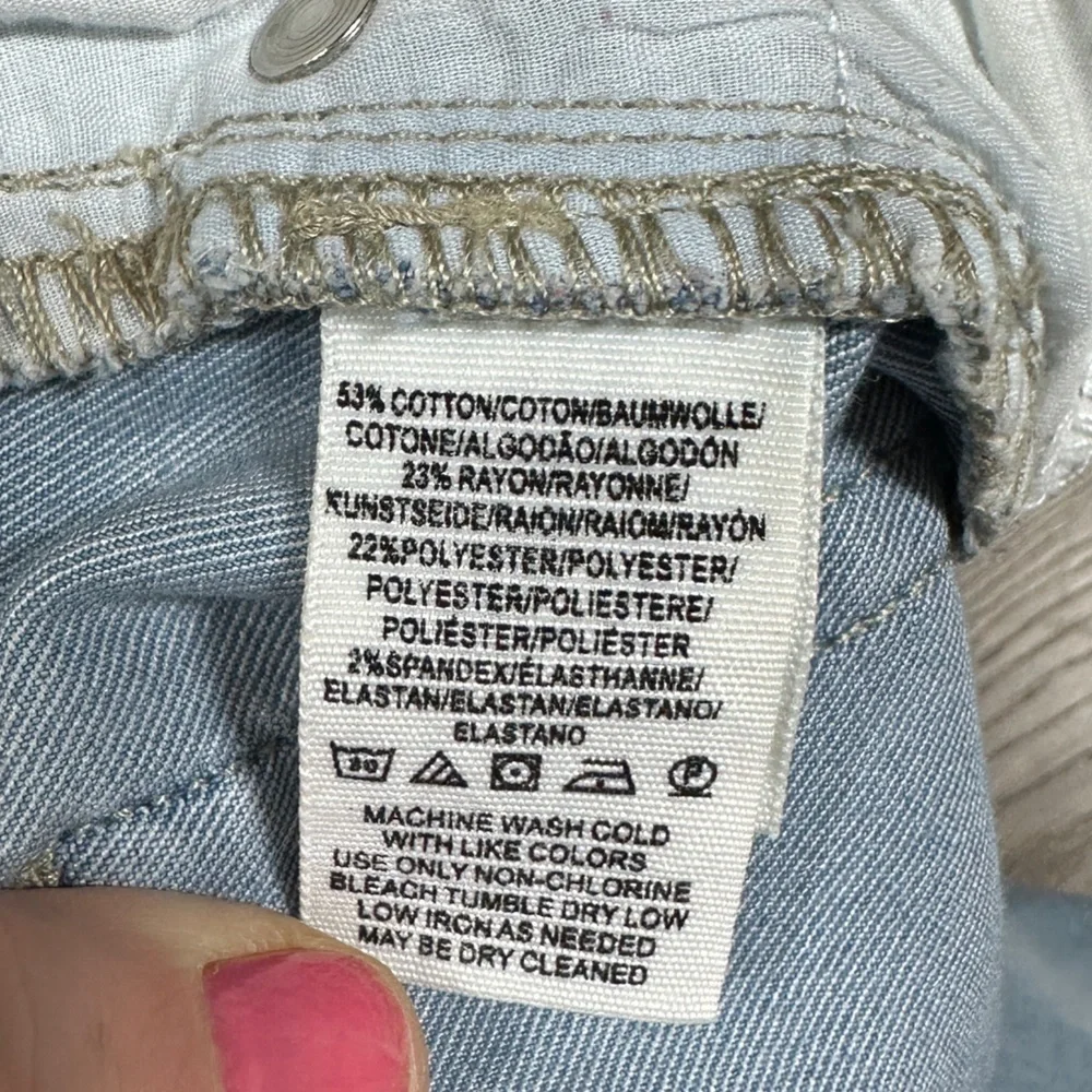 Free People Denim Light Wash Straight Leg high waisted Jeans size 30
